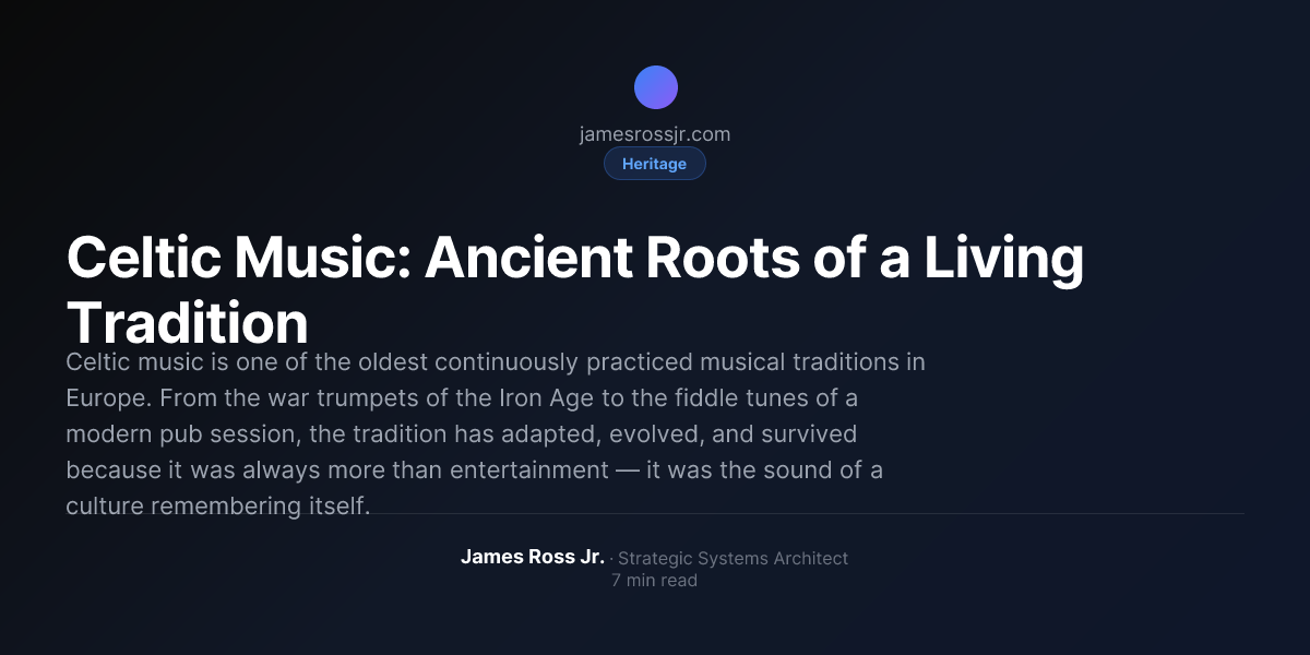 Celtic Music: Ancient Roots of a Living Tradition | James Ross Jr.