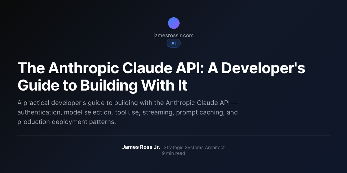 The Anthropic Claude API: A Developer's Guide to Building With It ...