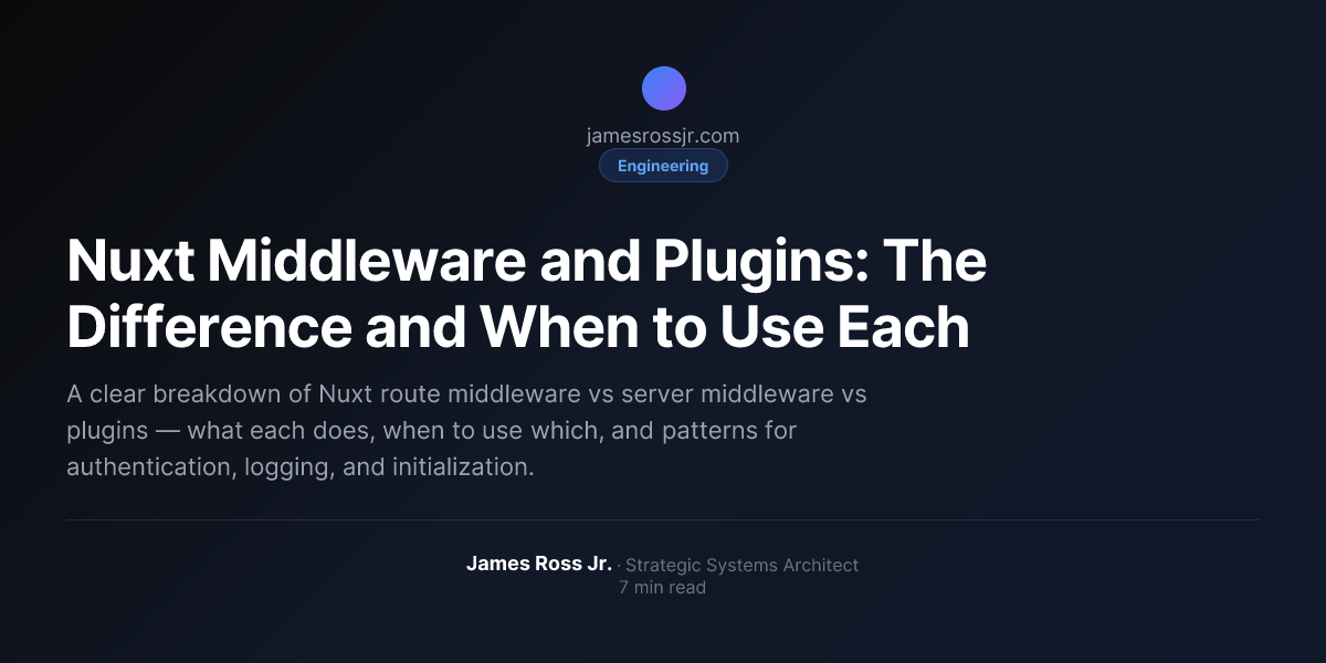 Nuxt Middleware and Plugins: The Difference and When to Use Each ...