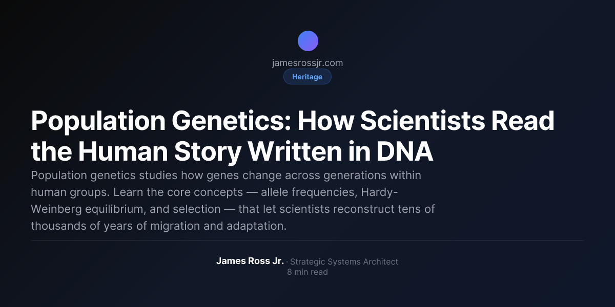 Population Genetics: How Scientists Read the Human Story Written in DNA ...