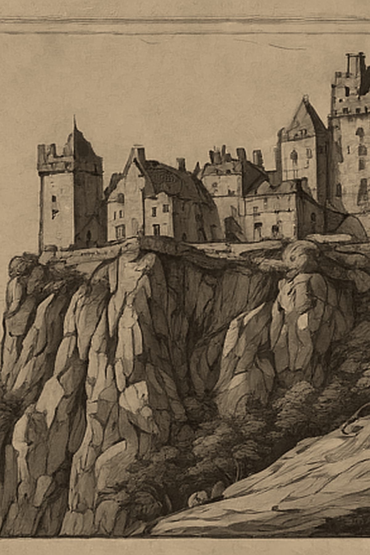 Scottish castle on a rocky cliff — the House of Macbeth
