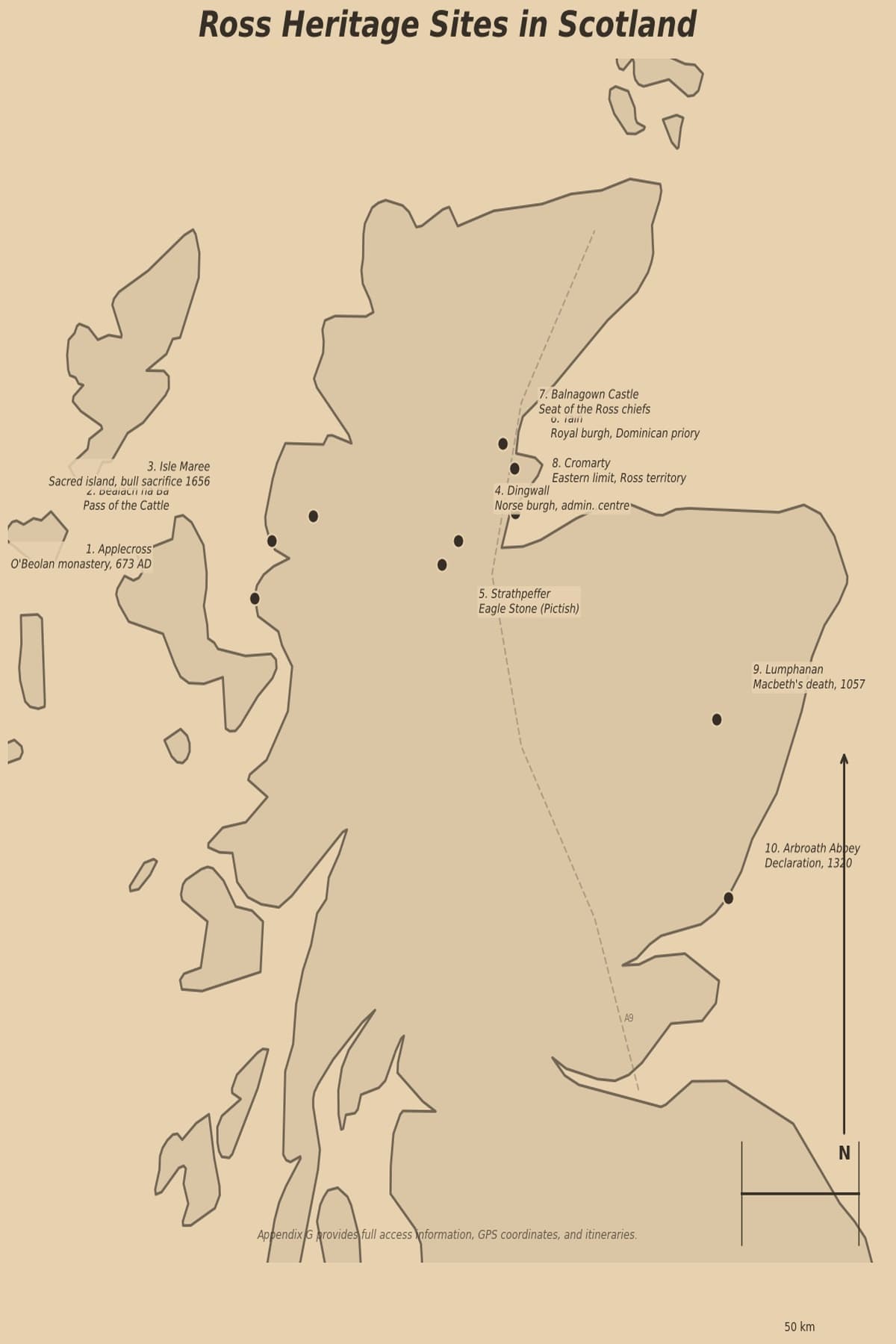 Key Clan Ross heritage sites in the Scottish Highlands